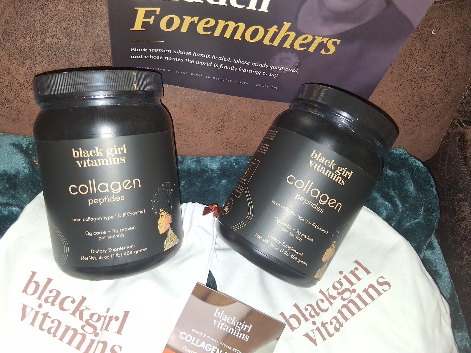 Black Girl Vitamins Collagen Peptides Powder 1 lb, Hair Skin Nails & Joint