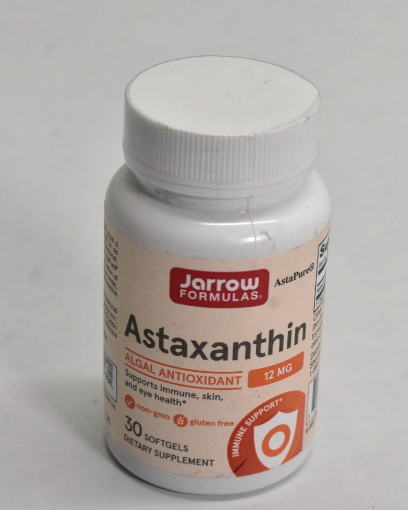 Jarrow Formulas Astaxanthin 12 mg 30 Softgels Capsules Dietary Supplement 07/26