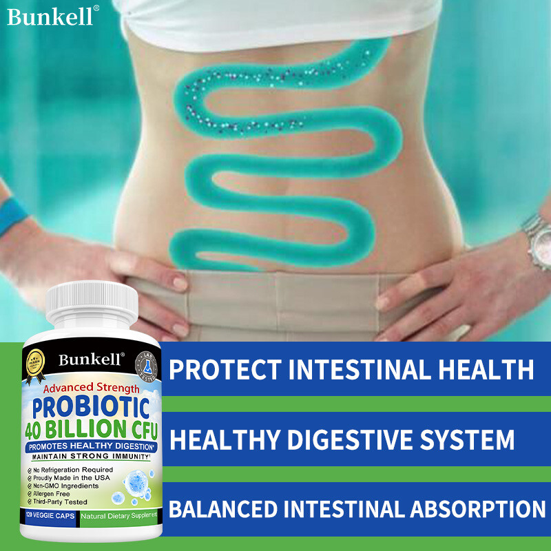 Advanced Strength Probiotic Capsules 40 Billion CFU Promotes Healthy Digestion