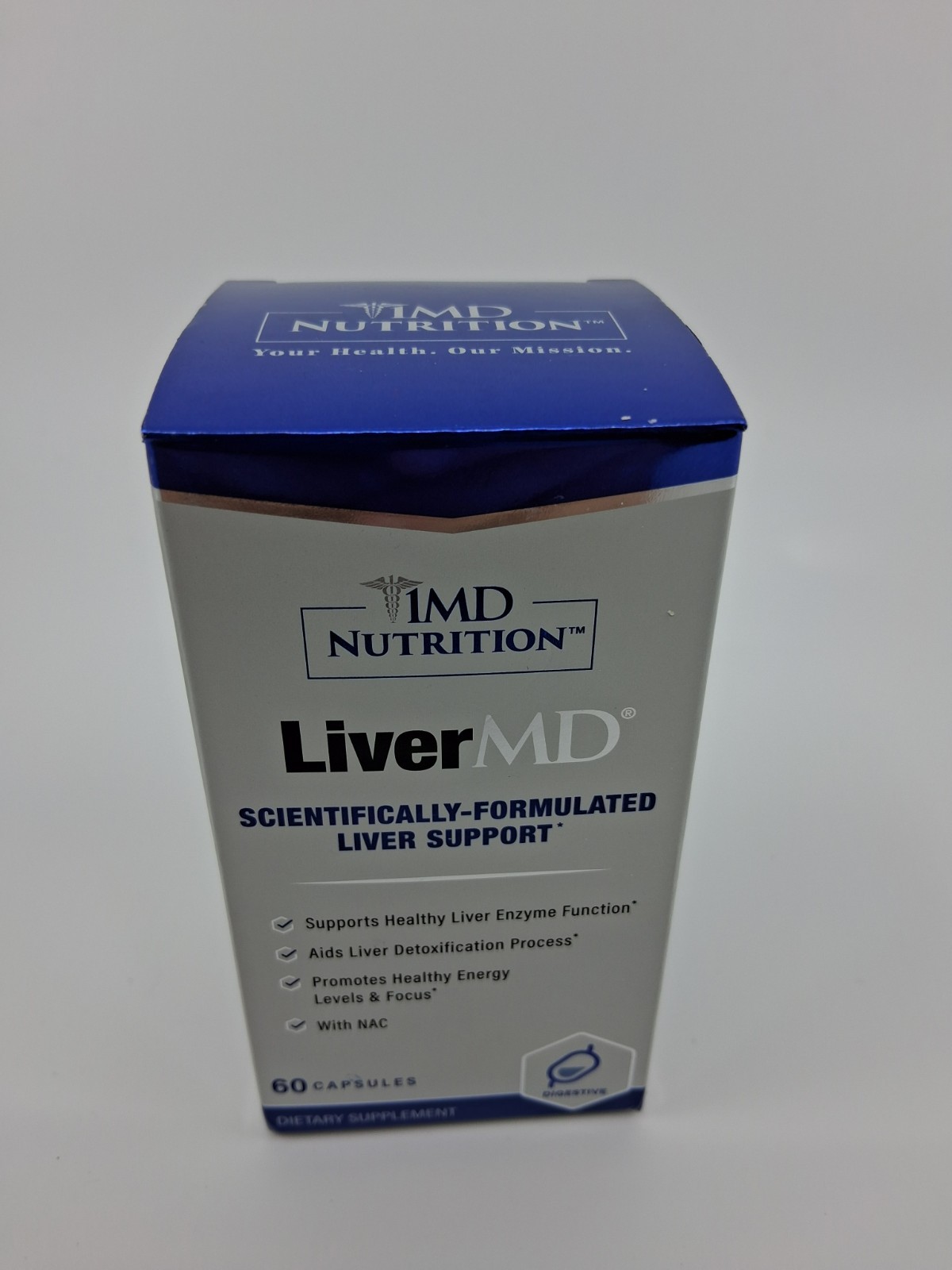 1MD LiverMD Liver Health Formula – 60 capsules NEW in Box Exp: 10/2026