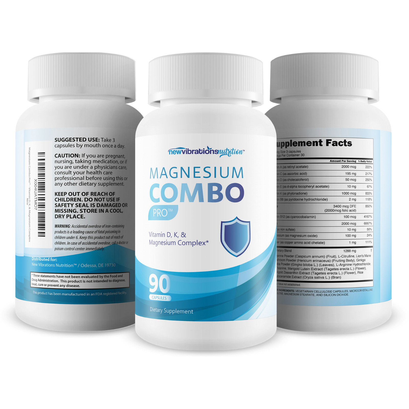 Magnesium Combo Pro – Our Best American Made Magnesium Supplement – Vitamins