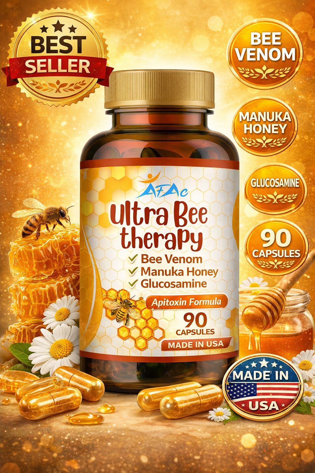 2 Bio Bee Therapy Venom Extract anti-inflammatory Miracle Arthritis support 180