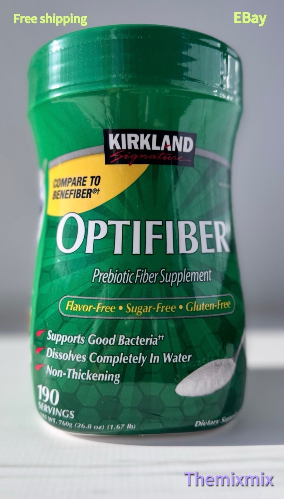 Kirkland Signature Optifiber Prebiotic Fiber Supplement Flavor-Free 26.8 oz NEW