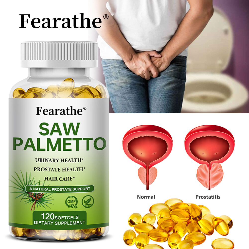 Saw Palmetto 500mg Prostate Supplement Urinary Support Hair Care Capsules