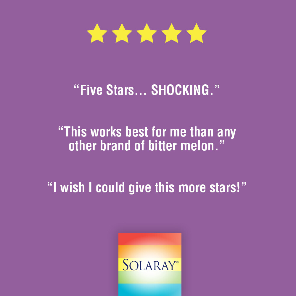 Solaray Bitter Melon Fruit Extract 500mg 5% Bitter Principles | 60 VegCaps