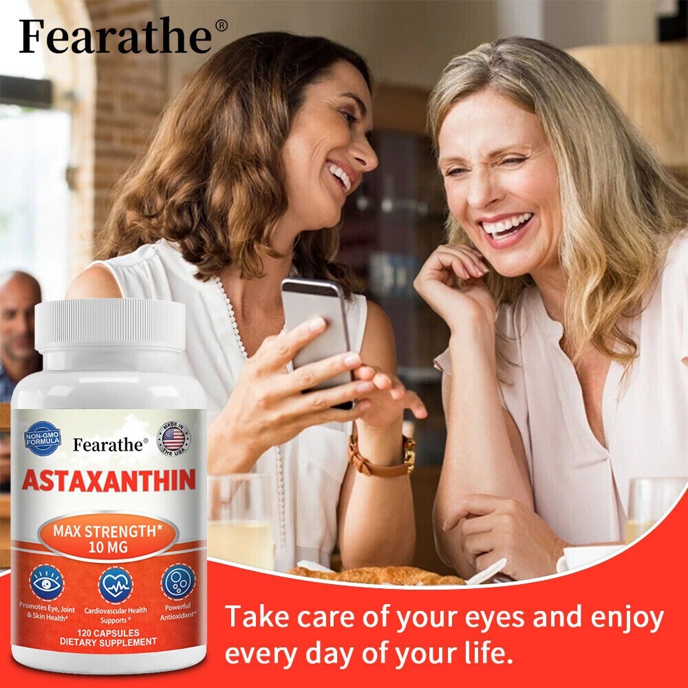 Astaxanthin 10mg – Supports Skin, Eye, Joint and Heart Health, Enhance Immunity