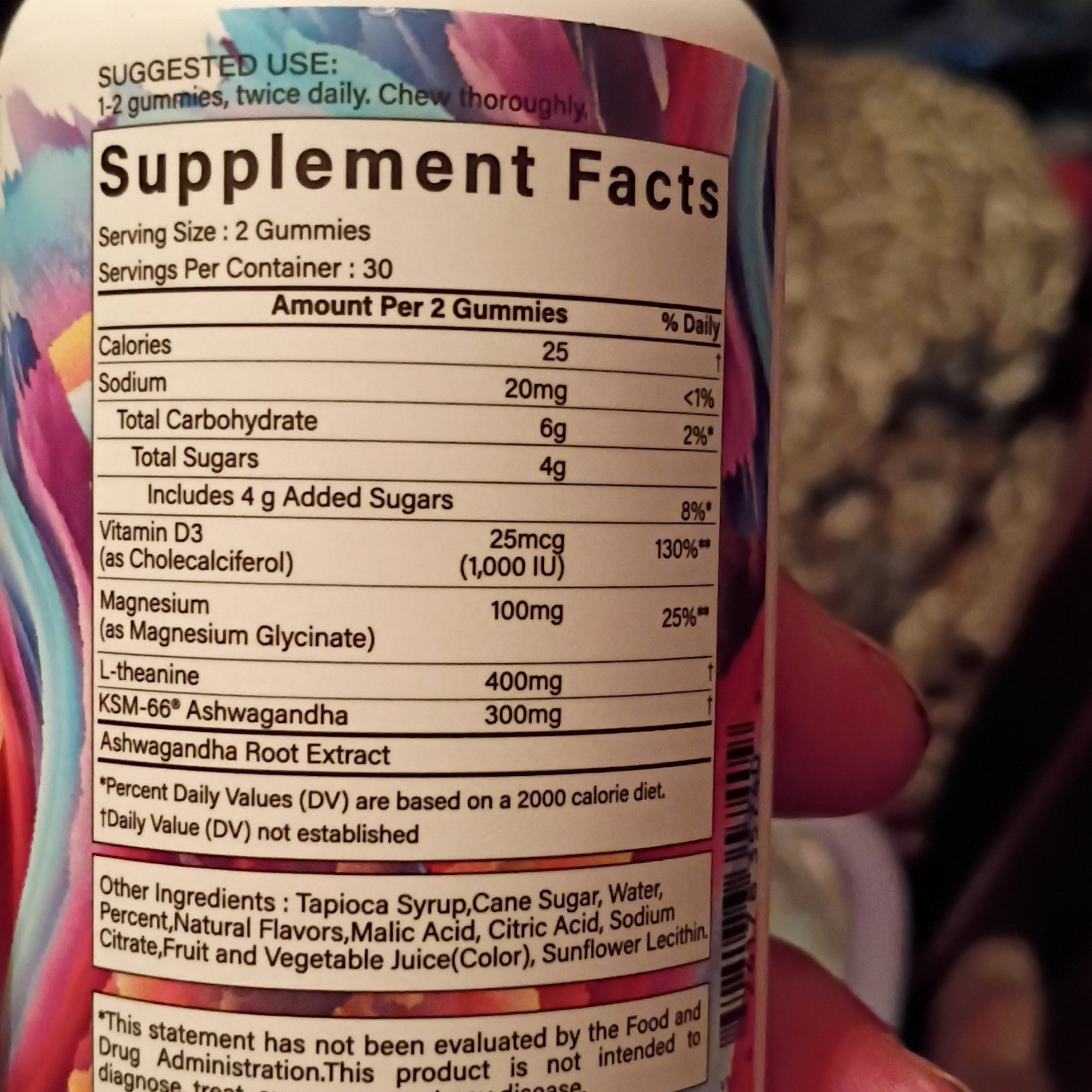 HiPlus Ashwaganda Ksm-66 Gummies Raspberry Lemonade Great for Sleep 😴