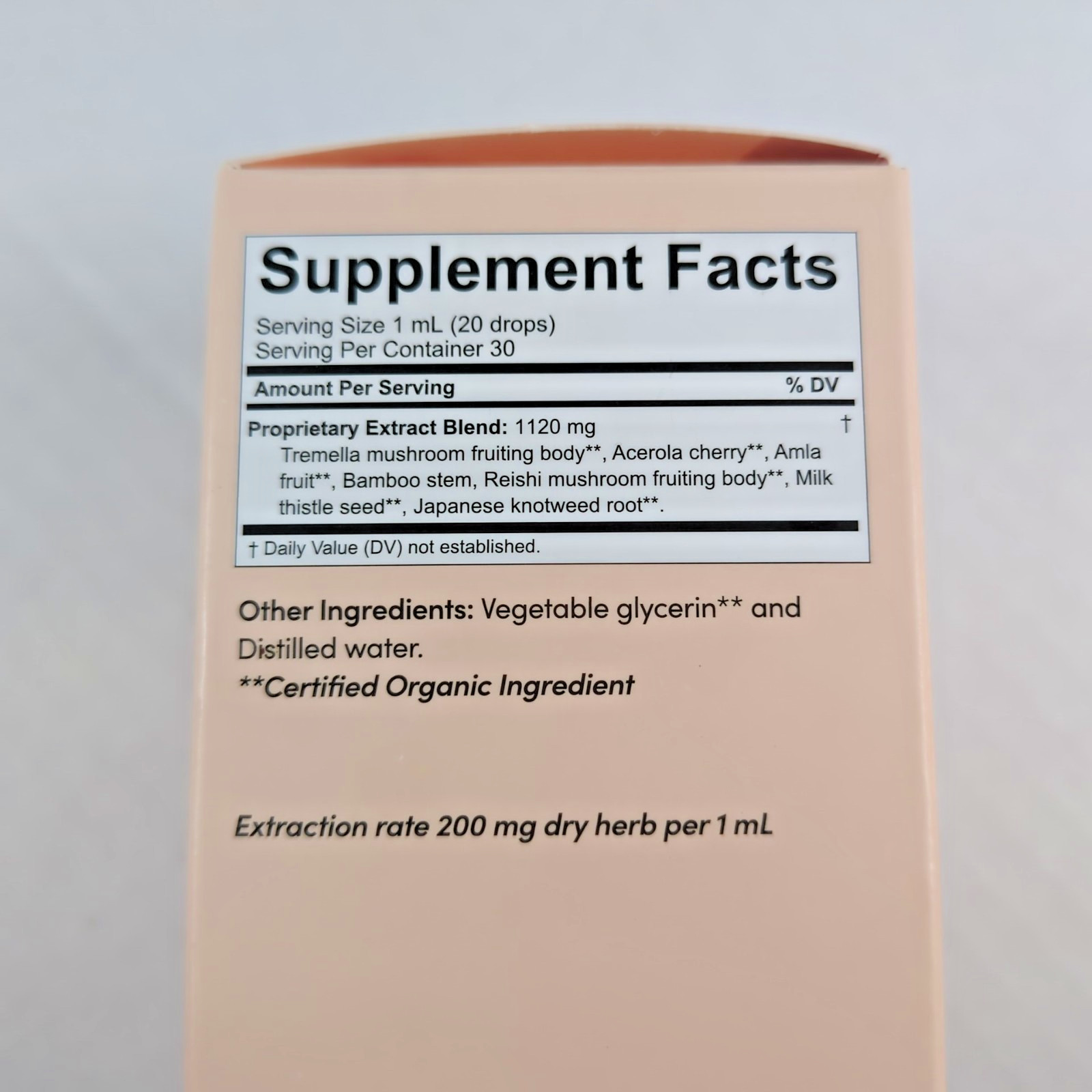 Apothekary The Honest Youth Skin Support Tincture 1.22 oz, 30 Servings, Exp 9/27