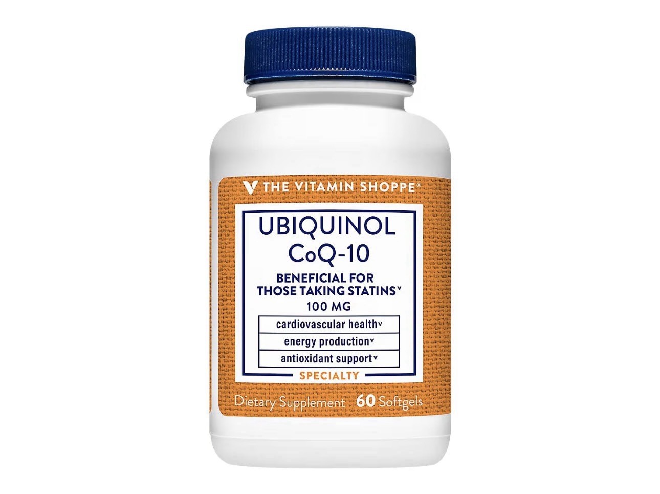 The Vitamin Shoppe Ubiquinol CoQ-10 100mg Heart Health 60 Softgels Exp 02/27