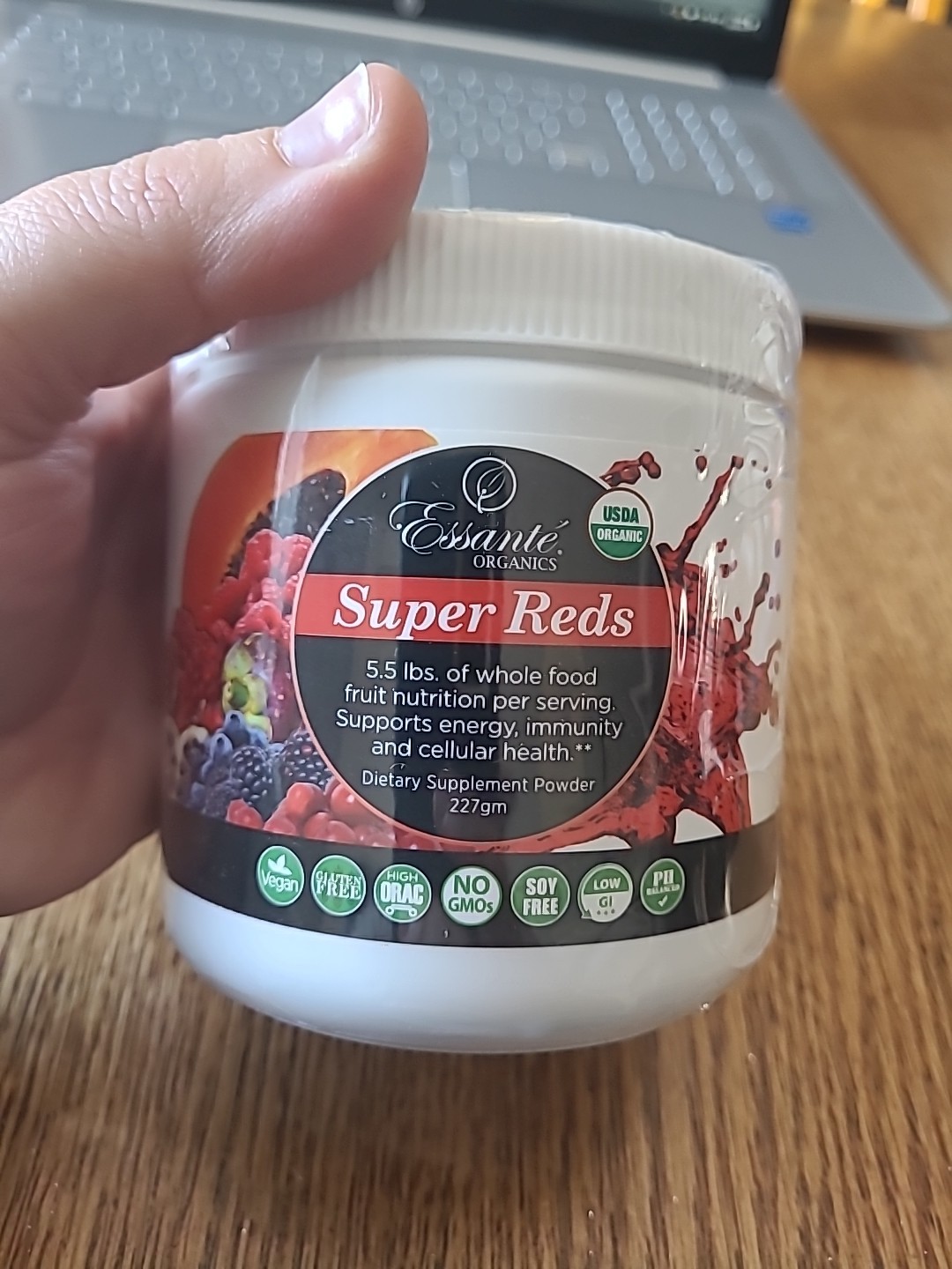 New Sealed Essante Organics Super Reds Powdered Fruit Tub 30 Servings