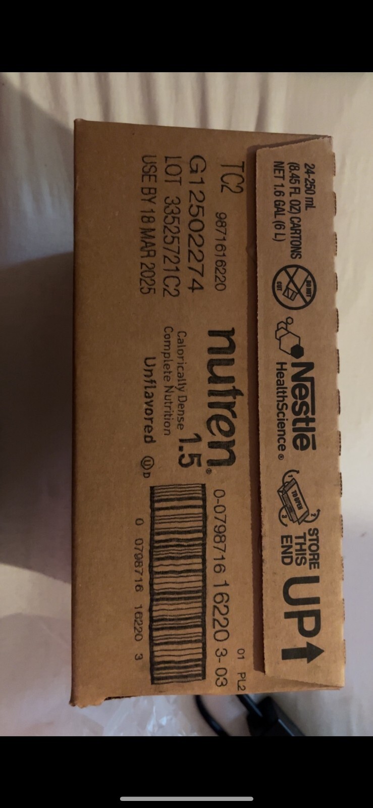 Nutren 1.5 Tube Feeding Formula Unflavored Formerly Vanilla 8.45 oz Carton 24 Ct
