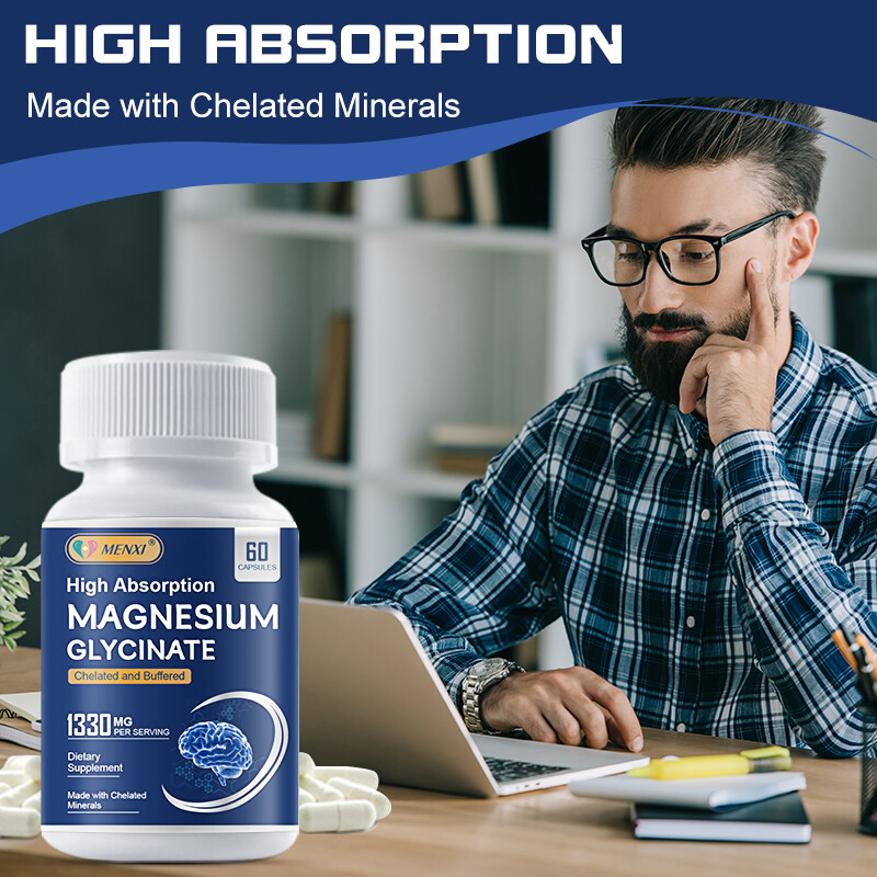 MX 60Pcs Magnesium Glycinate Tablet 1330MGc High Absorption Muscle Health
