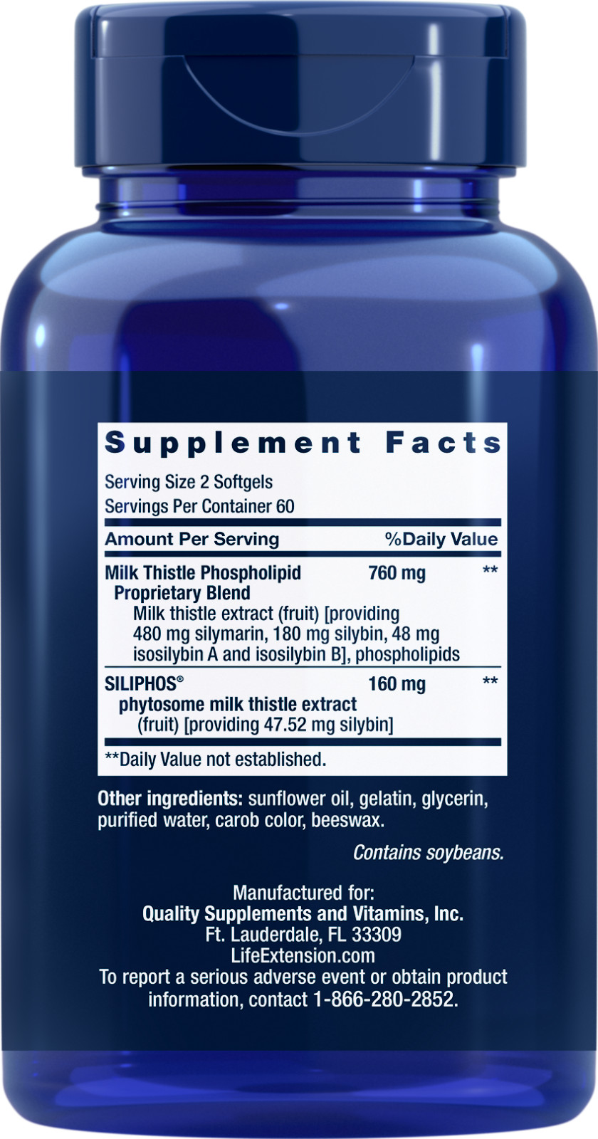 Life Extension EUROPEAN MILK THISTLE-ADVANCED 120 SOFTGELS