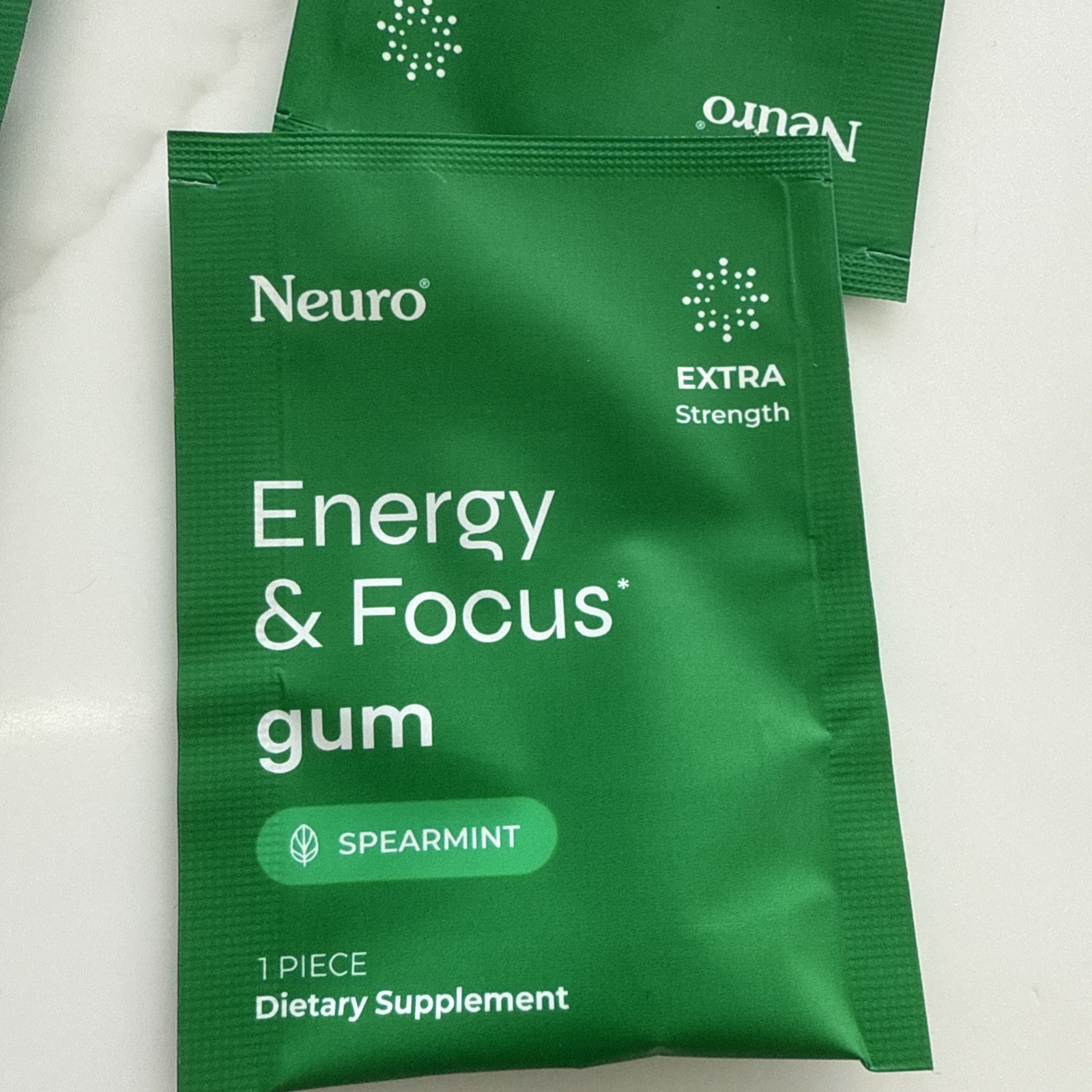 Neuro Gum L-theanine B-12 Nootropics Caffeine 18 pcs SPEARMINT Flavor