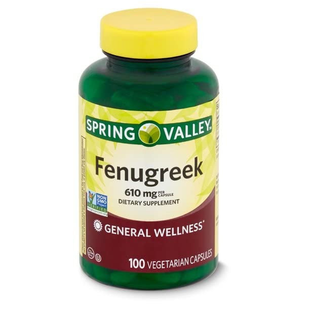 Spring Valley Fenugreek Dietary Supplement, 610 mg, 100 1 Count (Pack of 2)