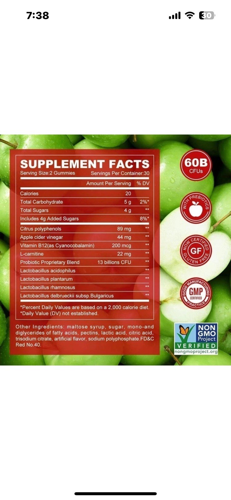 2 PACK Apple Cider Vinegar B12 Multivitamin, Apple Cider Vinegar Gummies