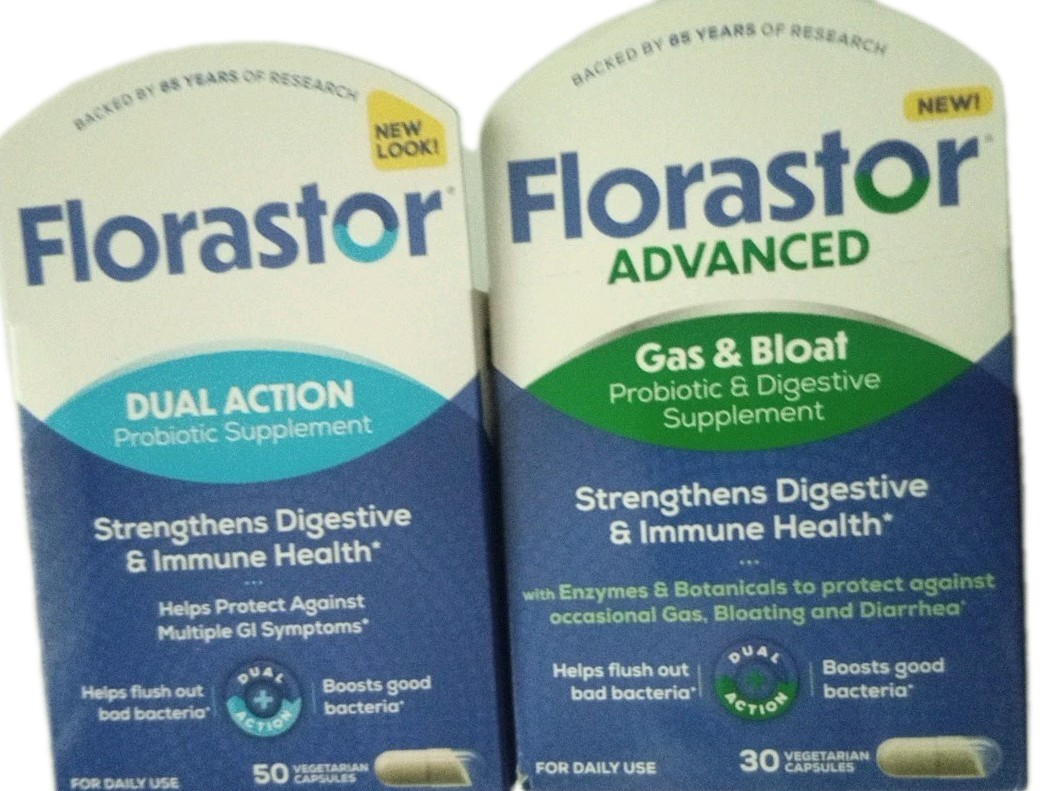 Lot Of 2 Florastor Advanced Gas & Bloat 30 Ct & One Regular 50 Ct Exp-7/2026+