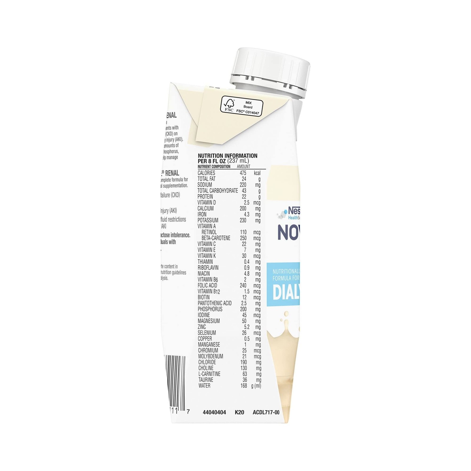 NOVASOURCE RENAL, Vanilla 8 fl oz(Pack of 24)