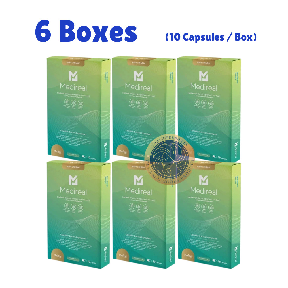 6x Medireal Dietary Supplement Product by Medaily Controls Hunger Burn