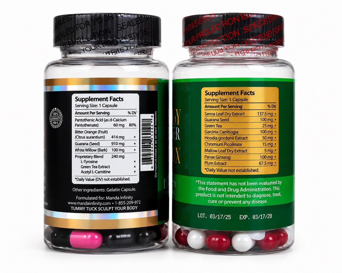 Beauty 911 tummy tuck and Energy Booster Detox combo fitpack free shipping