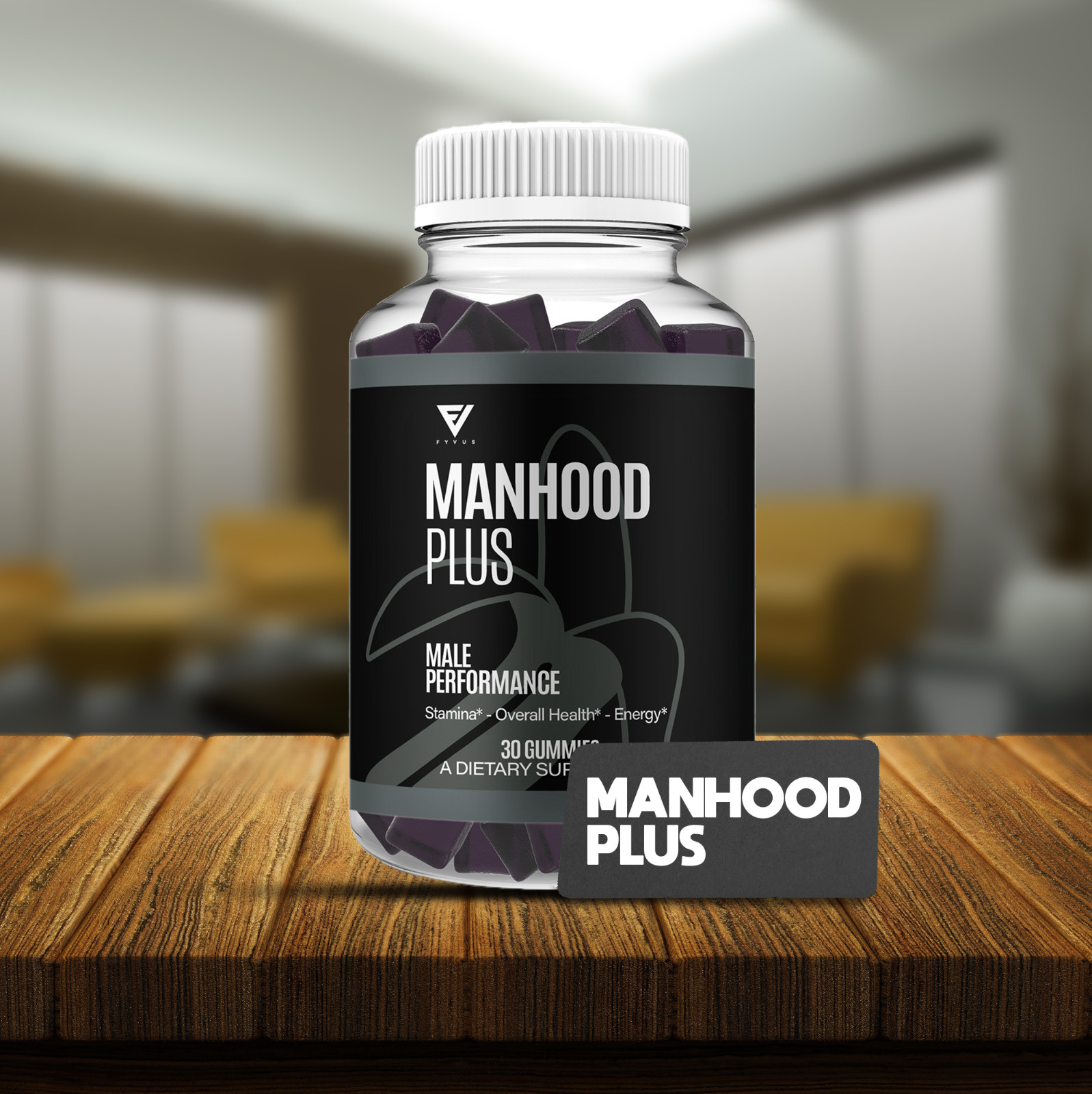 Manhood Plus Gummies for Men ManhoodPlus Supplement (1 Month Supply)