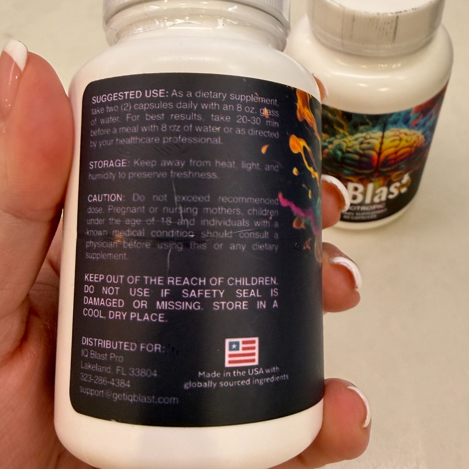 IQ Blast Pro Brain Supplement 30 Day Supply Capsules Nootropic NEW. 1 pc