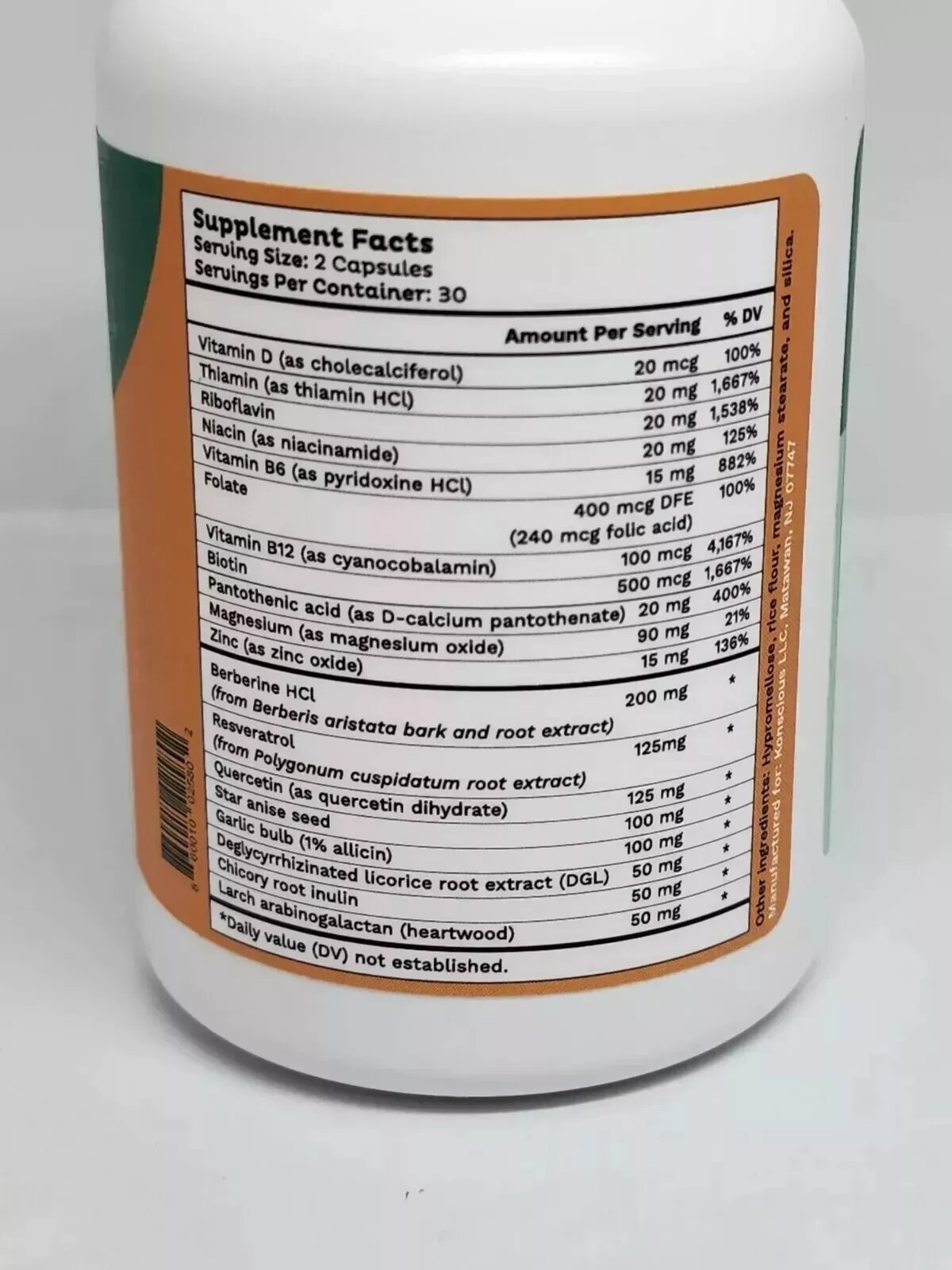 Emma Relief Supplement Konsciens Keto for Gut Bloating ,Exp 2026, Capsules· 60