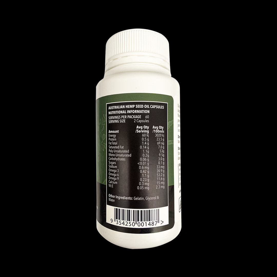 Margaret River Hemp Co – Hemp Seed Oil Capsules 120 Hemp Store Organic Vegan …