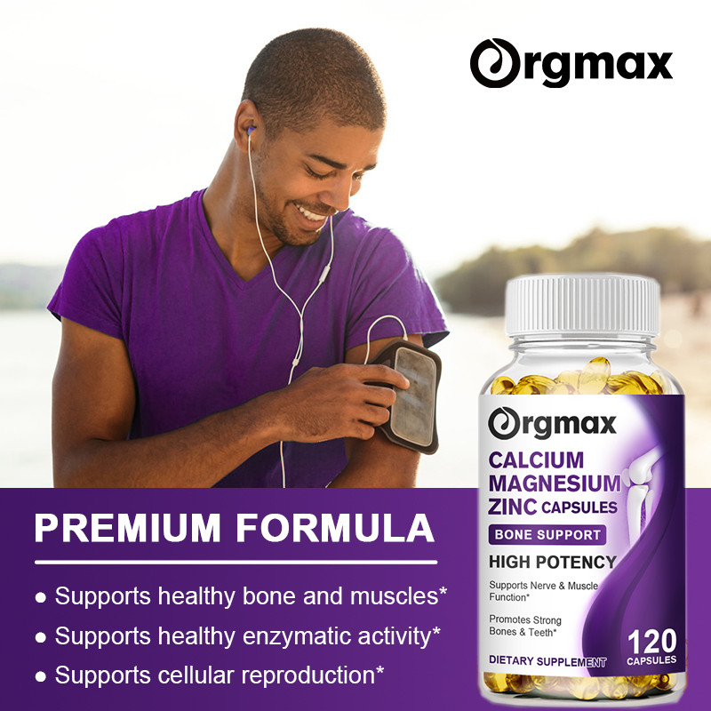 Bone, Muscle & Immune Support – Calcium Magnesium Zinc with D3, 2-Pack Capsules