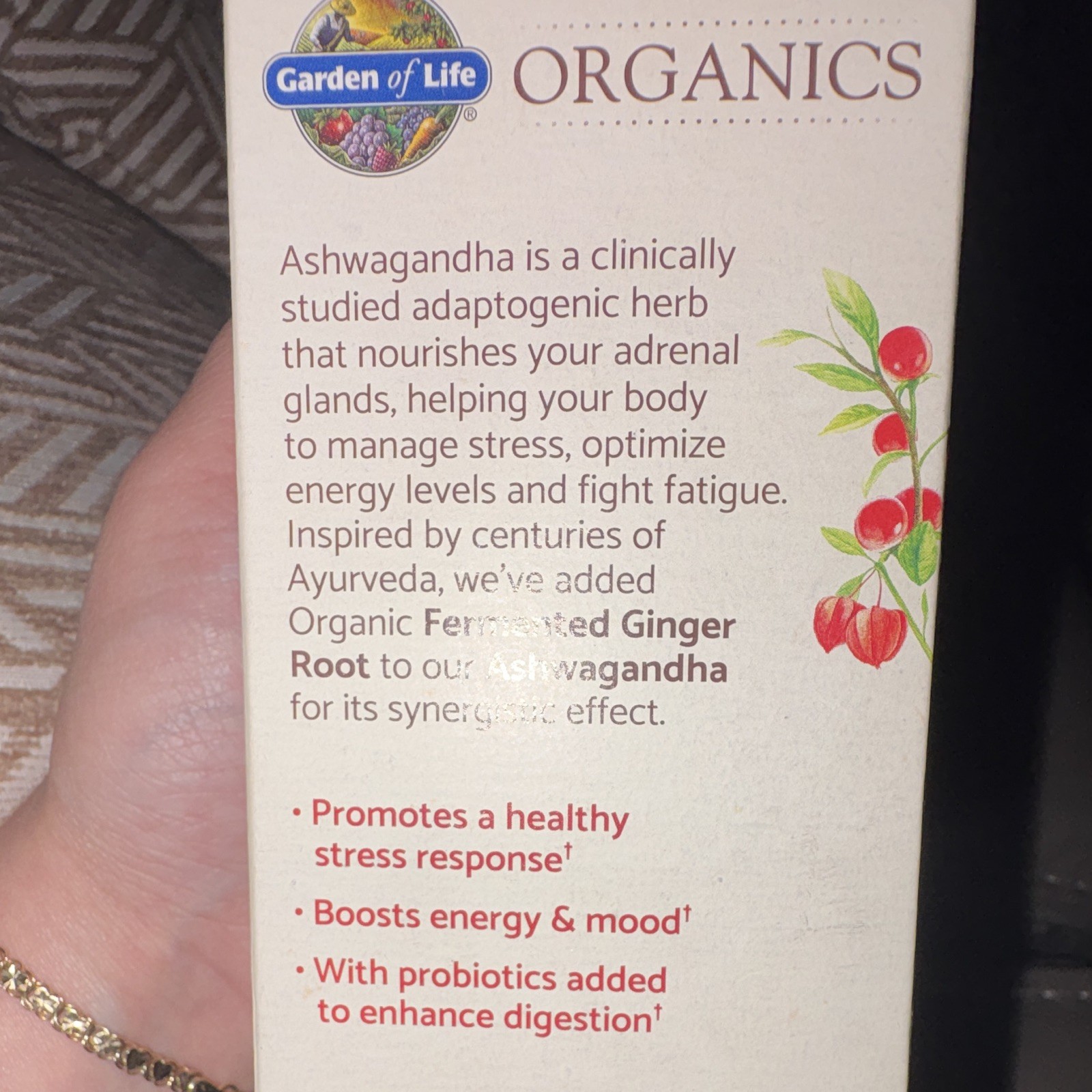 Garden of Life Organics Ashwagandha Stress & Mood 600mg 60 Tablets