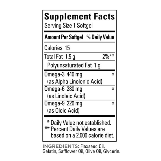 Nature Made Triple Omega 3 6 9 Softgels 180 Ct Flaxseed Olive Safflower EXP:8/27