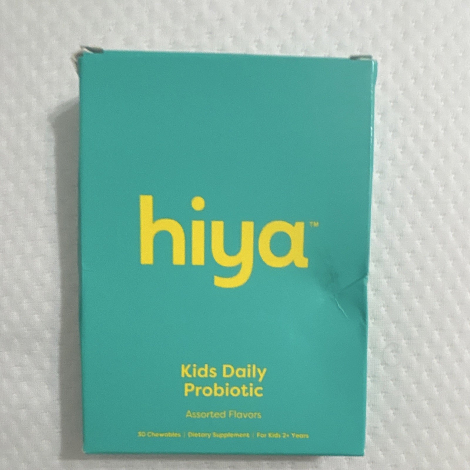 Hiya Kids Daily Probiotic Chewable Assorted Flavors Digestive Support 30