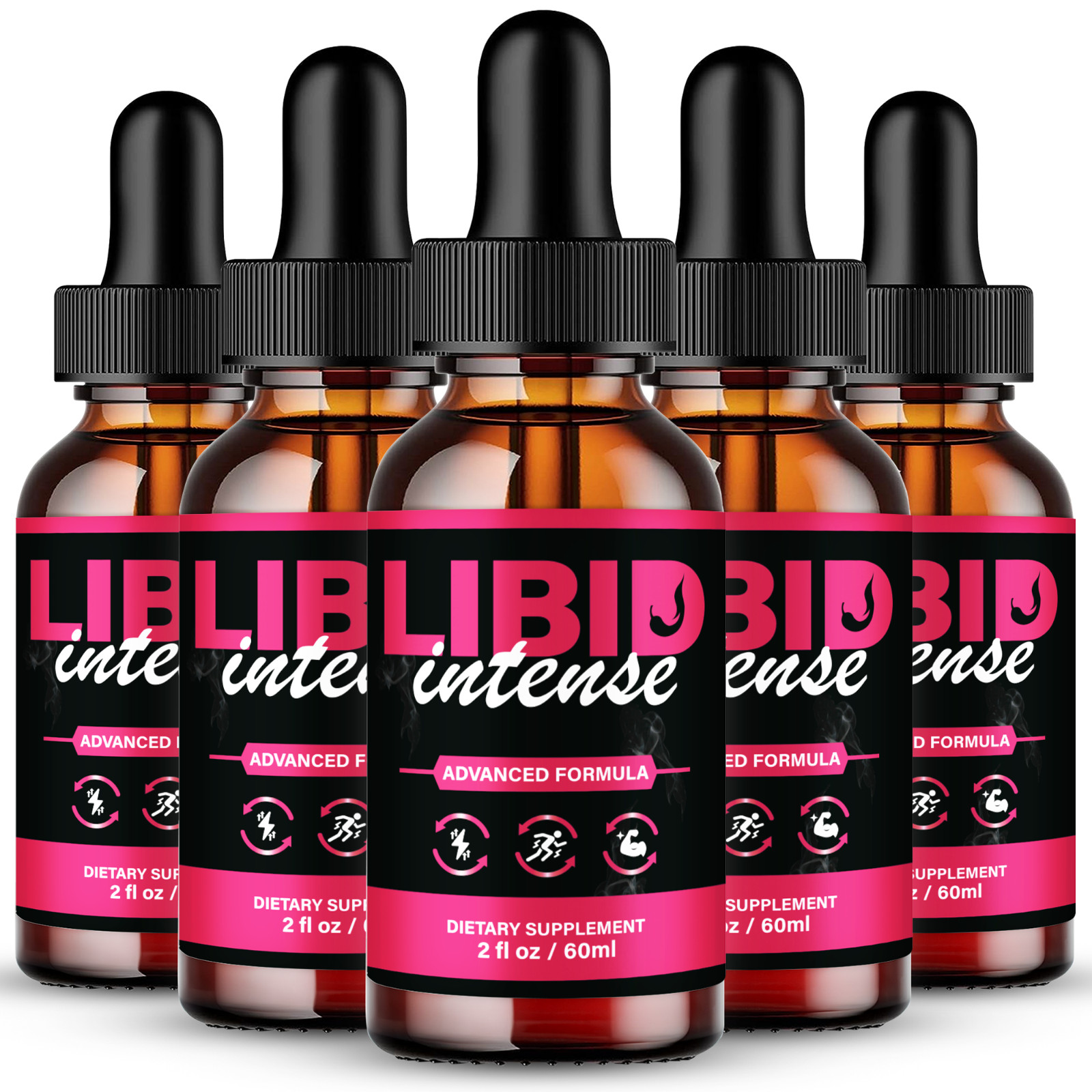 Libid Intense Drops, Official Natural Keto Supplement Droppers (5 Pack)