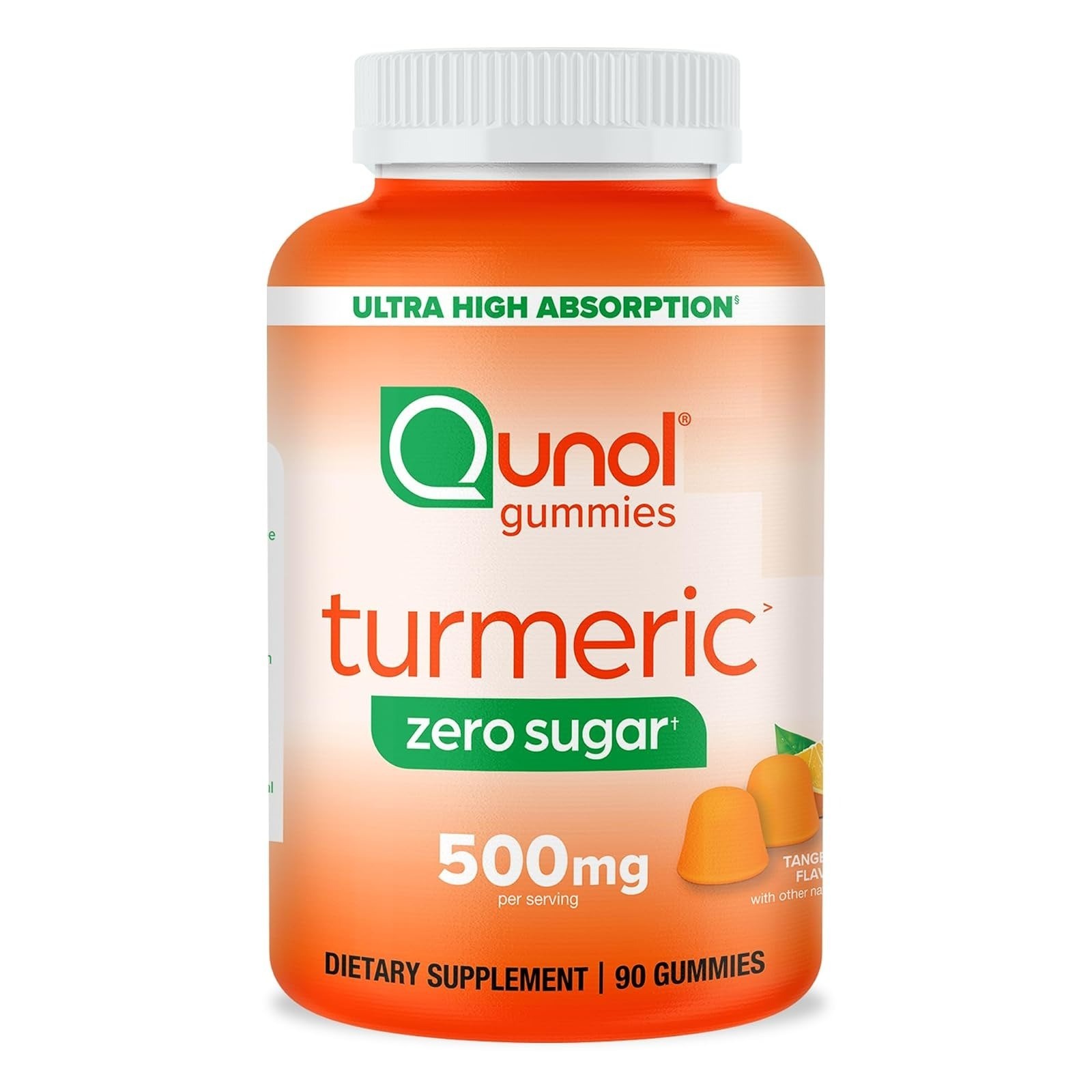 Qunol Zero Sugar Turmeric Gummies 500mg – Joint Support – 120 Count