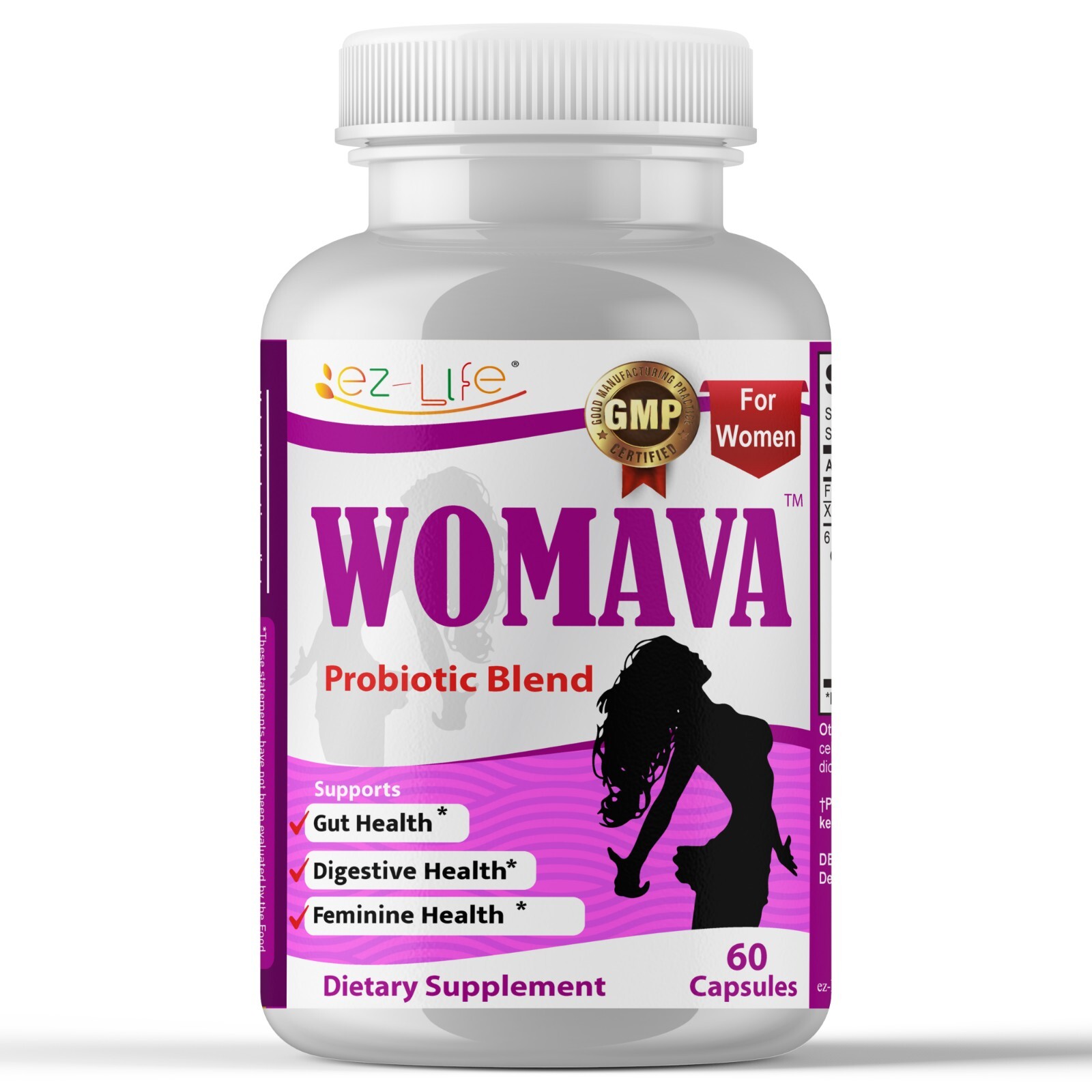 Vaginal Probiotics for Women pH Balance for Digestive Health, Immune 60 Caps