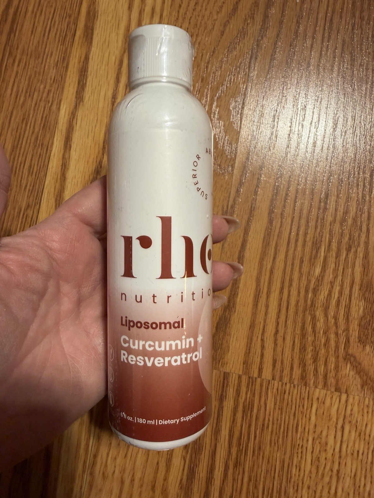 Rho Nutrition Liposomal Curcumin Resveratrol Antioxidant Liquid Lemon 6 fl oz