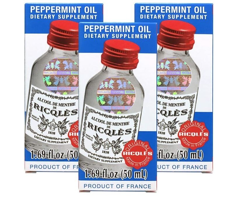 Ricqles Peppermint Oil Dietary Supplement (1.69 fl. oz) (3 Bottles) EXP:06/25