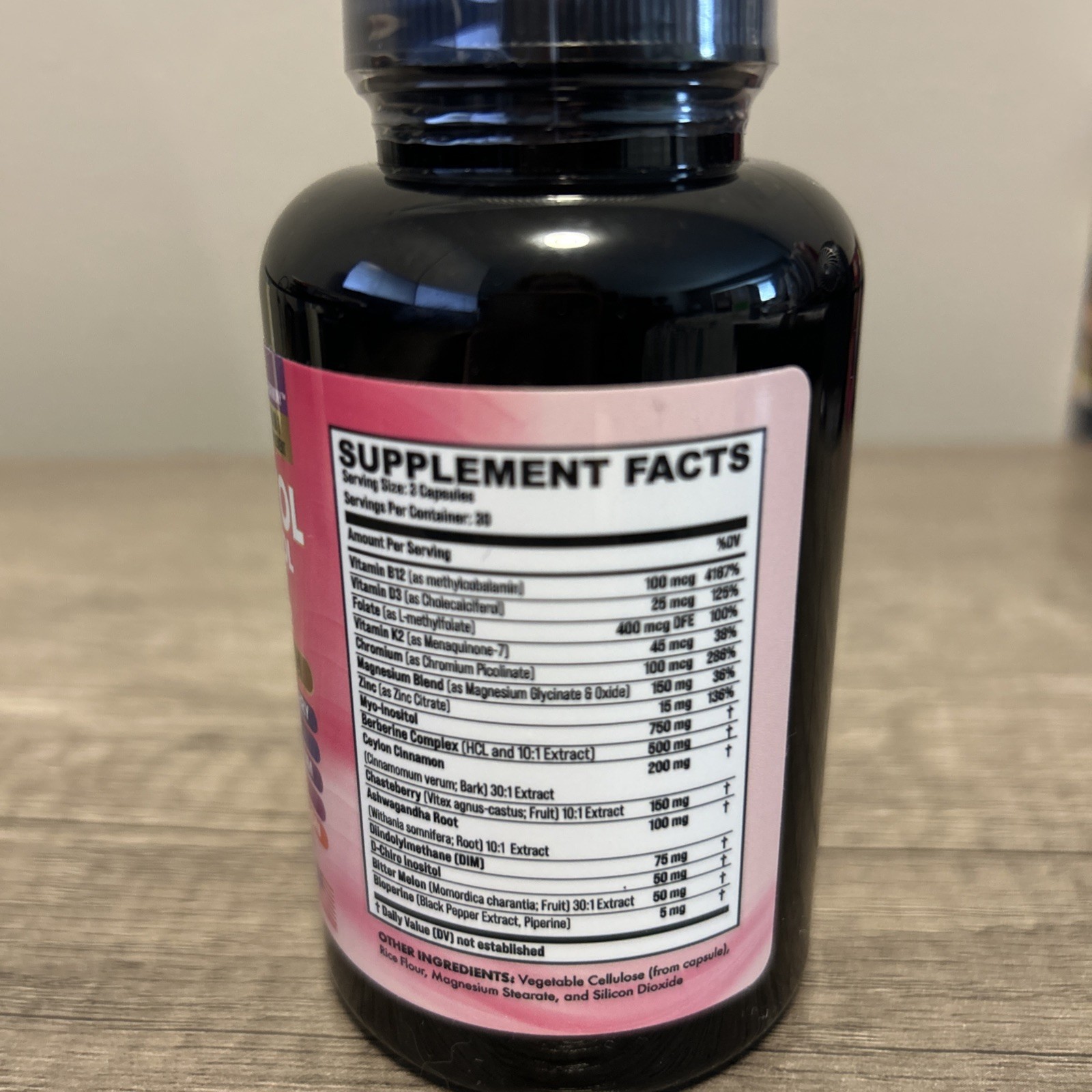 Zoyava Myo-Inositol D-Chiro Inositol Berberine D3+K2 90 Caps Exp 1/2028