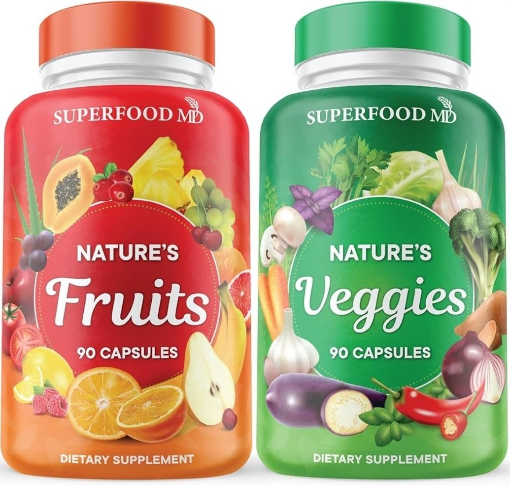 Superfood MD Nature’s Fruits + Nature’s Veggies Vegan Non-GMO 90 Capsules (2)