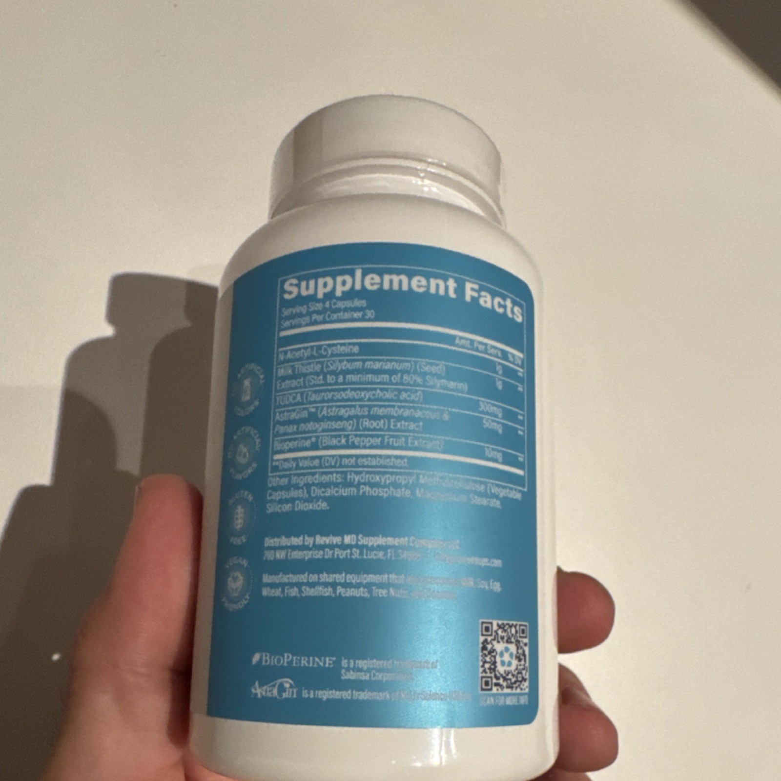Revive Liver Support Liver Health Vegetarian Capsules 120 Count 300mg Exp 03/28