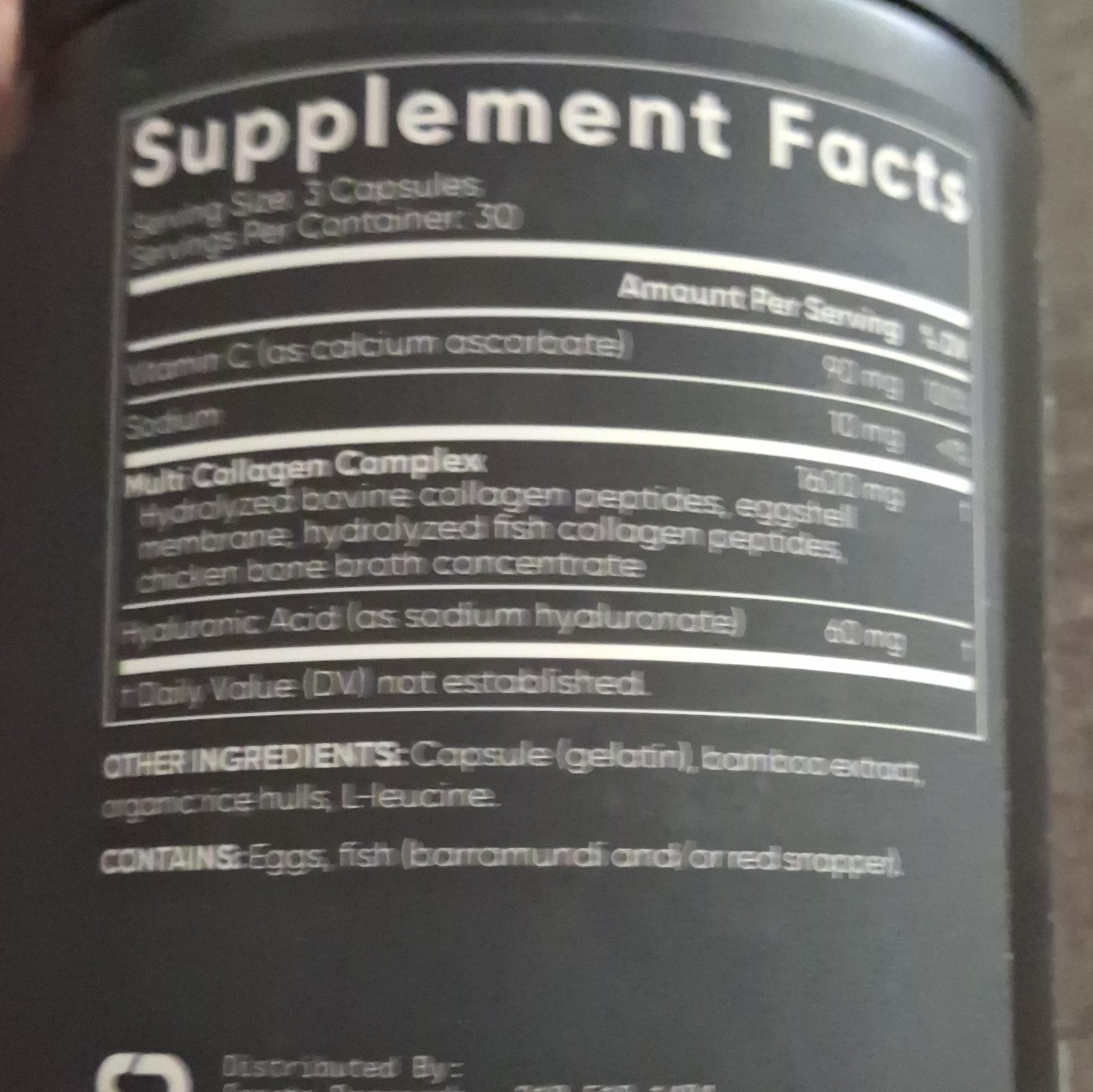 Sports Research Multi Collagen I II III V X + HA + Vit C 90 Caps Non-GMO