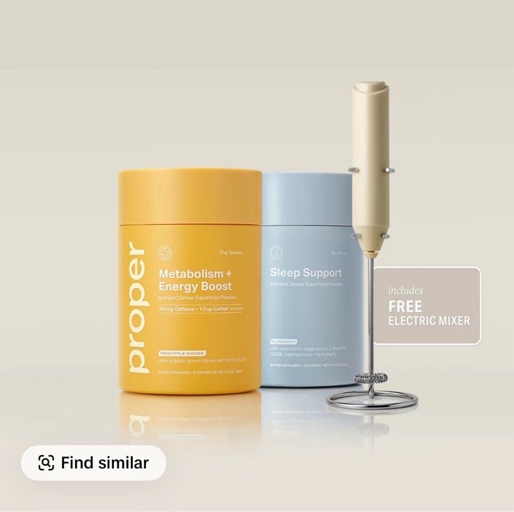 Proper Health Morning Night Bundle Yellows Blues Electric Mixer