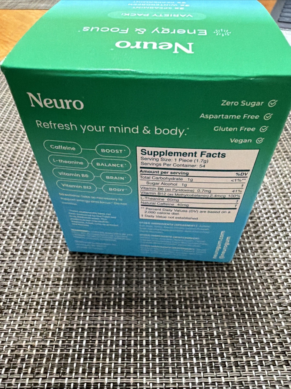 Neuro Energy & Focus Gum 6 Pack BRAND NEW EXPIRATION DATE 08/2027