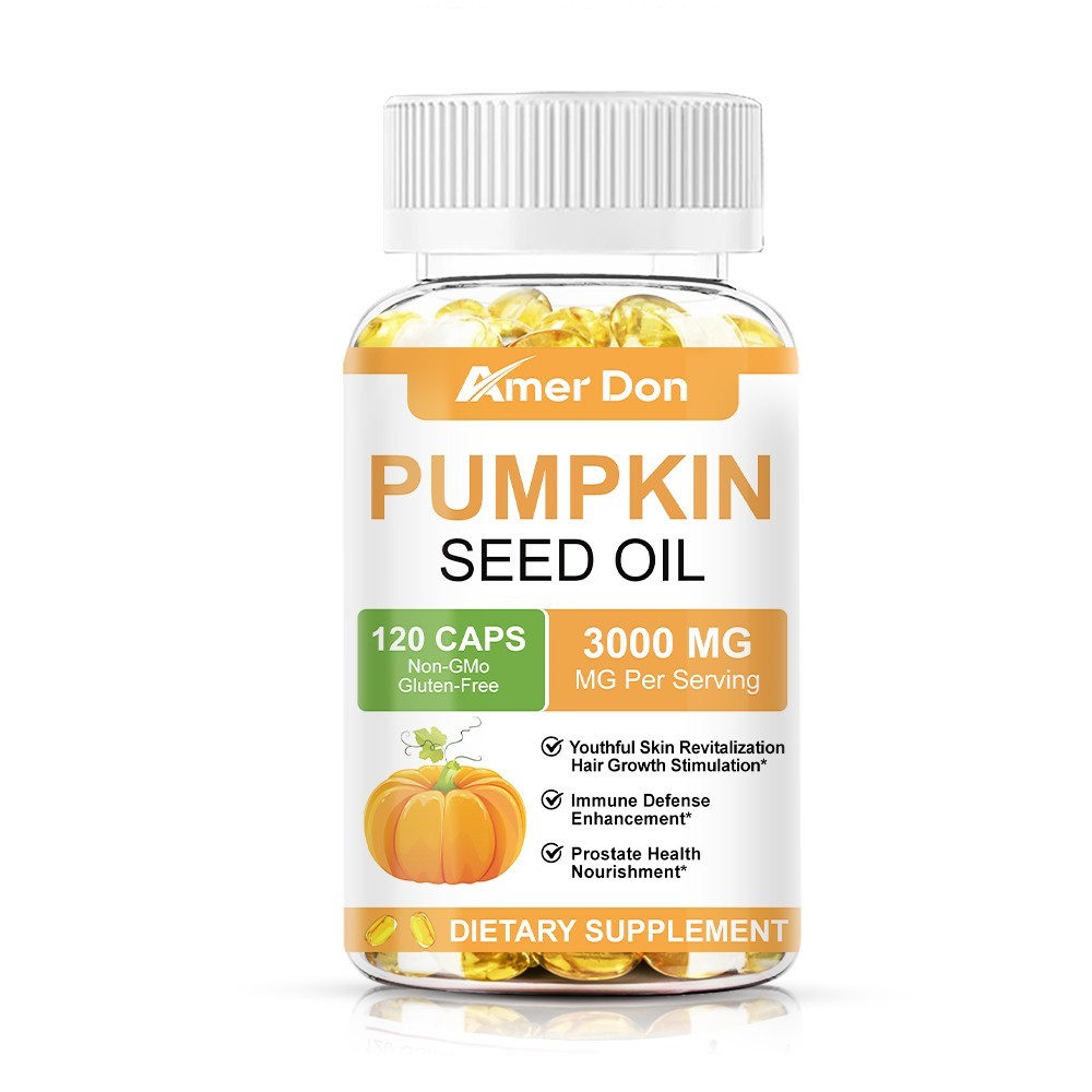 Pumpkin Seed Oil Saw Palmetto 3000mg Softgels Cold Press Virgin Oil Phytosterols