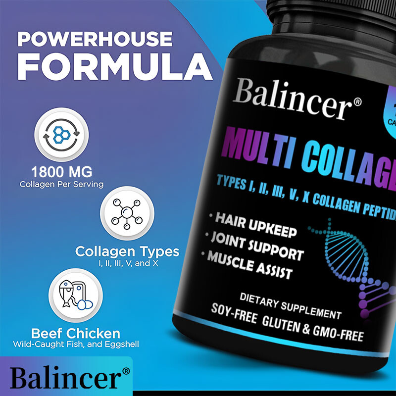 Multi-Collagen Capsules 1800mg – Enhanced Nourishment for Hair, Skin and Nails