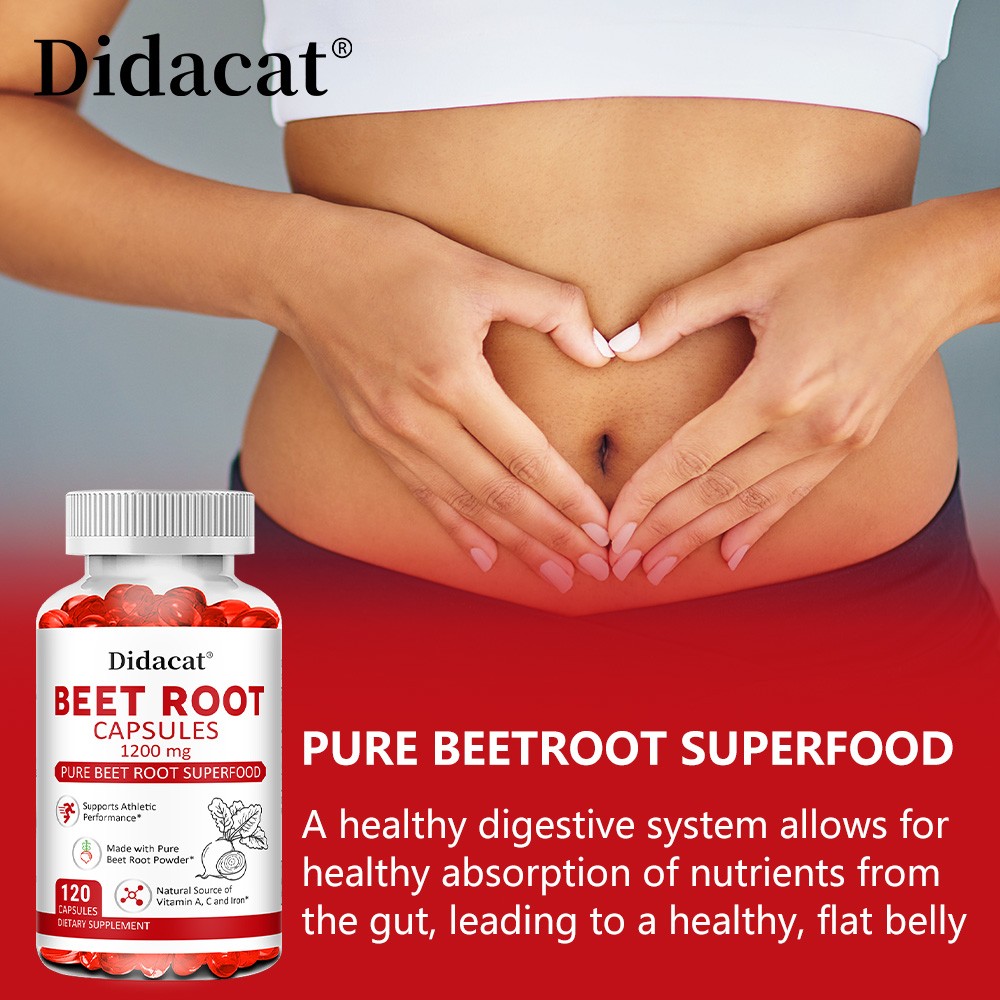 Beet Root 120 Caps,Boost Stamina,Healthy Blood Flow,Digestion & Immune Wellness
