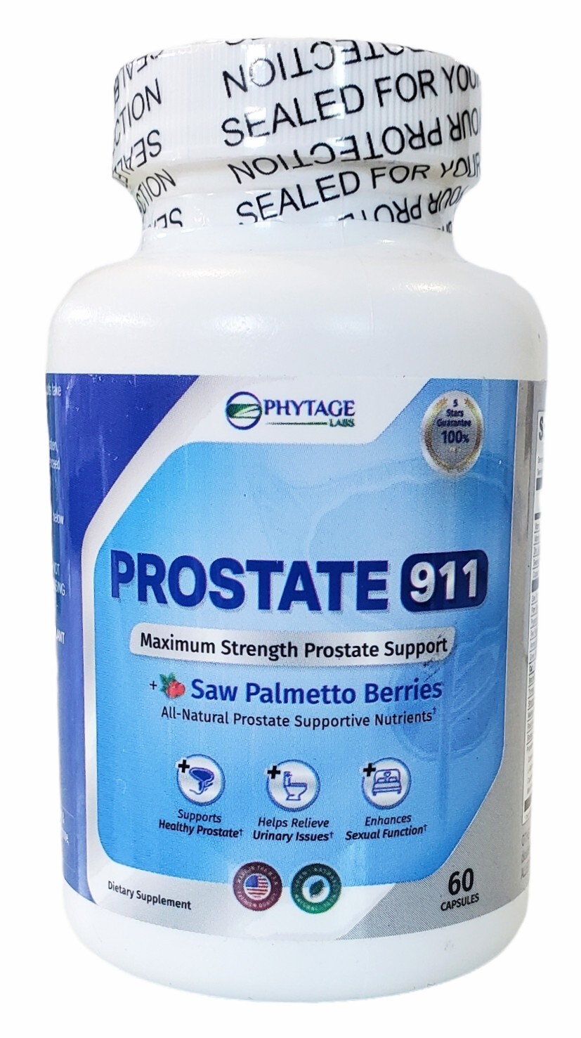 PROSTATE 911 Max Strength Support Relieve Urinary Health Enlarged Flow NATURAL