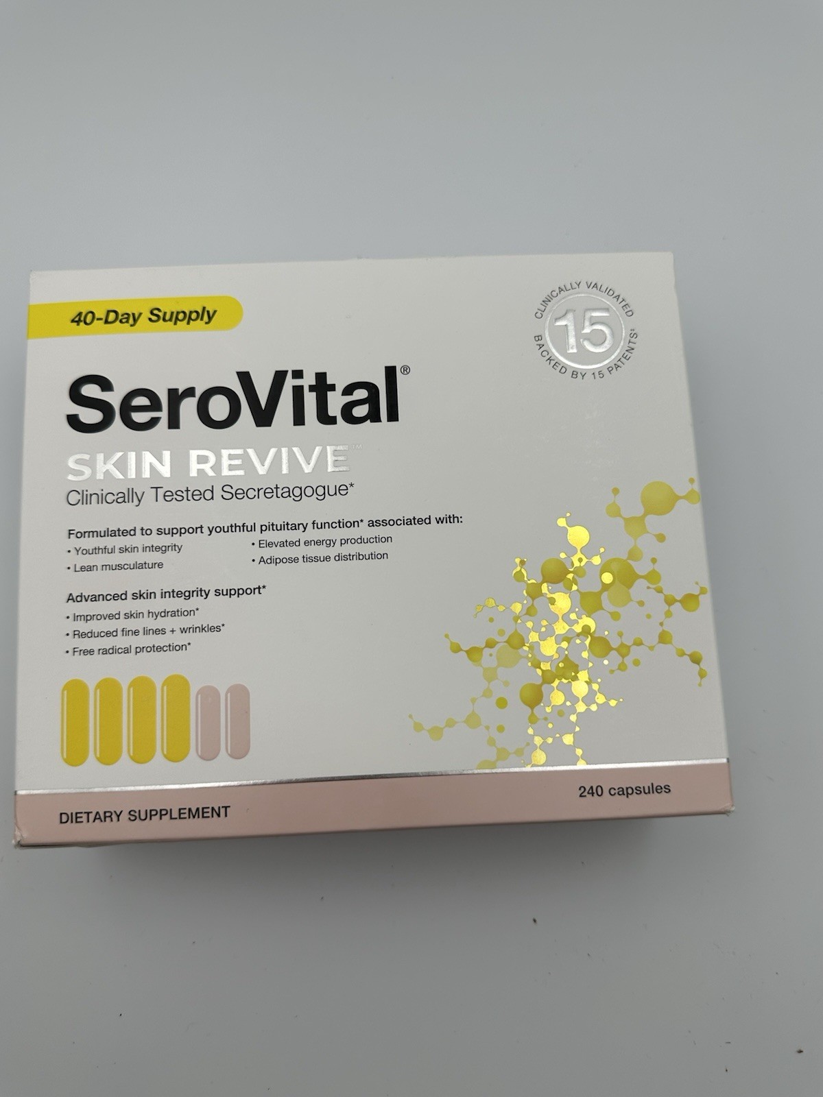 SeroVital Skin Revive Healthy Aging, Youthful Radiant Skin, 240 Capsules