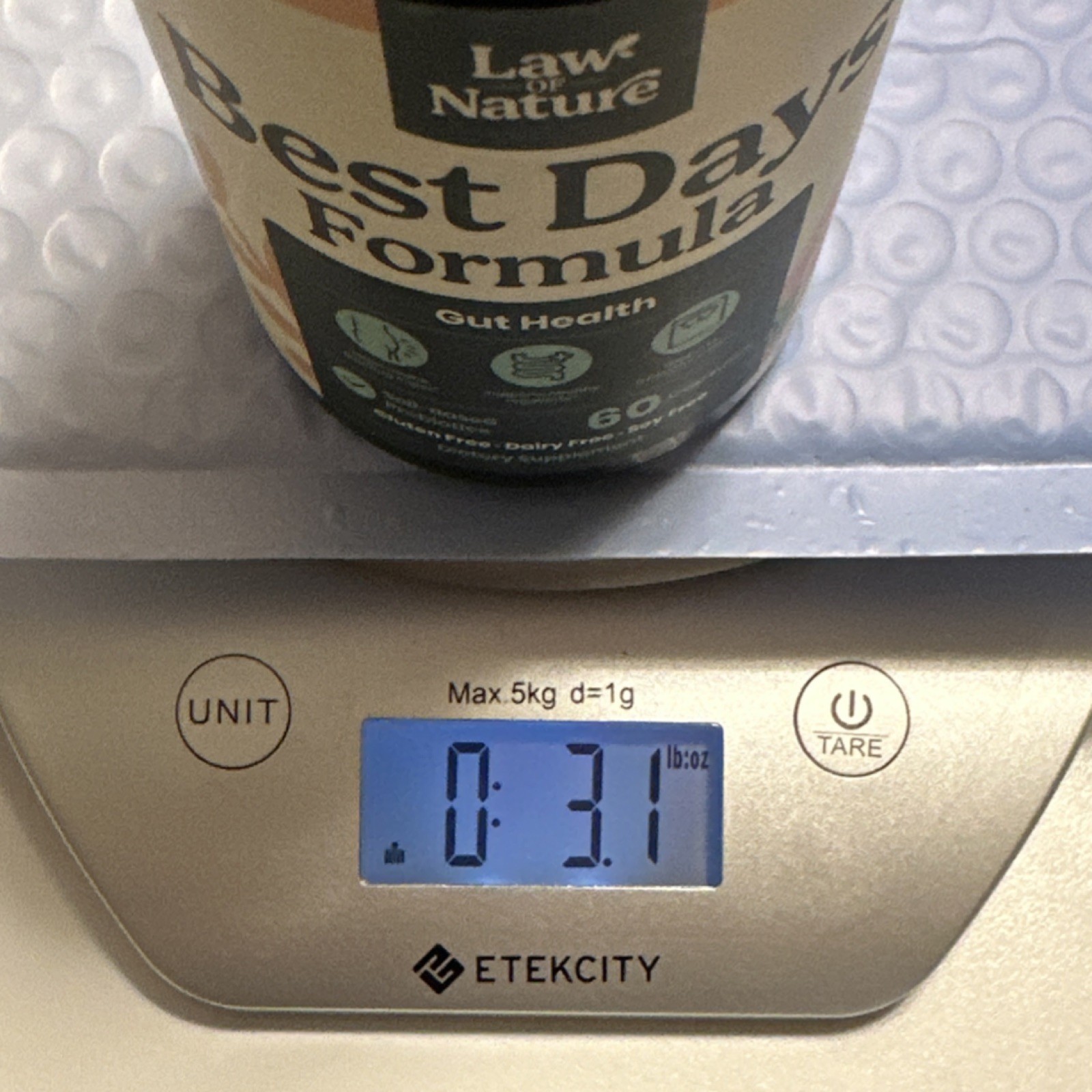 Law of Nature Best Days Formula Probiotic Gut Health 60 Capsules