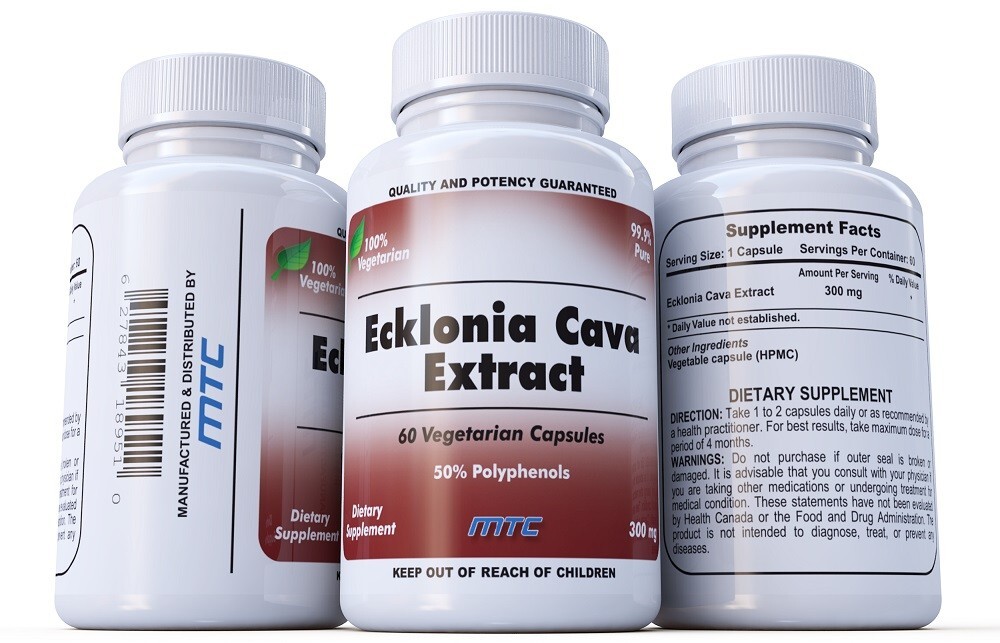 Ecklonia Cava Extract 300 mg, 50% Polyphenols, 60 Vegan Caps